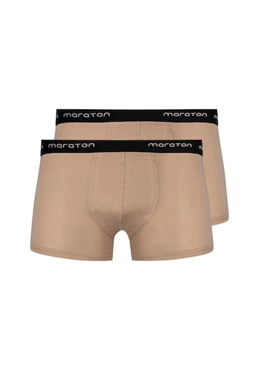 Maraton 2'li Erkek Bej- Boxer Bej-