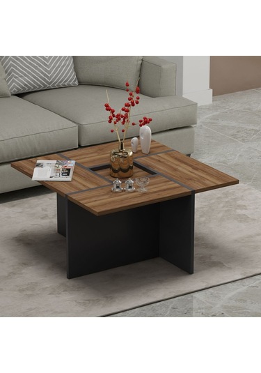 Sılva Orta Sehpa - Antrasit / Ceviz Antrasit - Ceviz