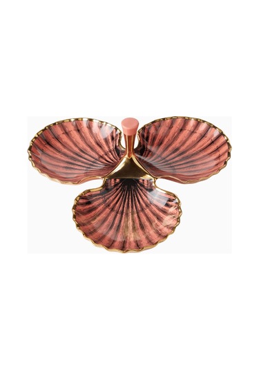Jonathan Adler Sirena Trefoil Porselen, Pembe Servis Tabağı