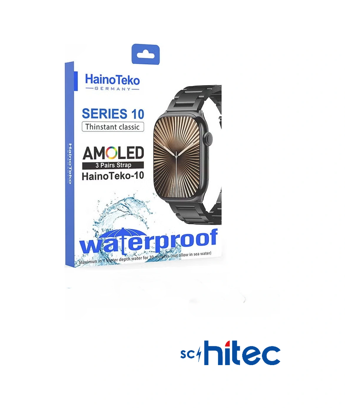 Schitec Teko10 Watch Ultra 10 Amoled Ekran Waterproof Akıllı Saat + 3 Kordonlu (İthalatçı Garantili)