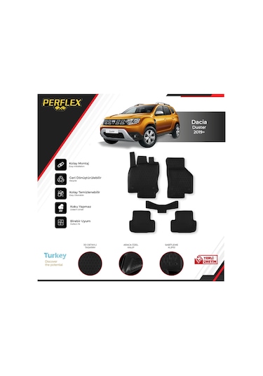 Dacıa Duster 2019+ 3D Havuzlu Paspas