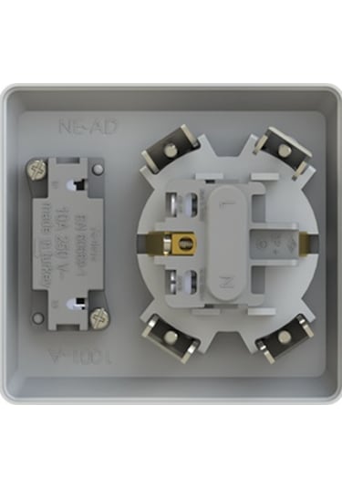 Ne-Ad Marka Anahtarlı Topraklı Priz Sıva Altı