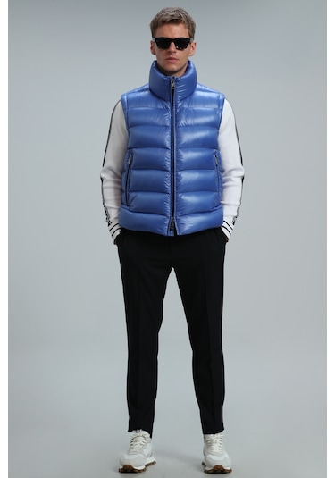 Lufian Peter Kaz Tüyü Erkek Yelek Saks 112130018100240