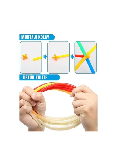 Kutulu Bambu Çubuklar 16 Cm 300 Parça 180 Parça Çubuk 120 Parça Birleştirici