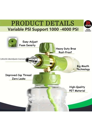 Topshop1 Karcher K2 K7 İcin Yesil Basincli Yikama Kopuk Sisesi Dis Mekan Araba Yikama Kopuk Jeneratoru 1 Adet