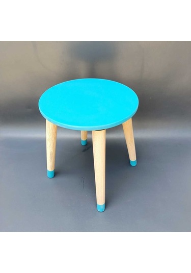 Na Neşeli Ahşap Ahşap Çocuk Taburesi. Çocuk Sandalyesi. Çalışma Masası .renkli Çocuk Odası Sehpa Çiçeklik Ev Dekoru Açık Mavi