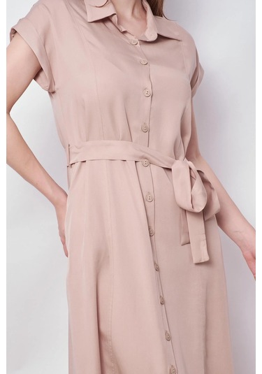 %100 Iyocell Akıcı Şık Kumaş Yakalı Düşük Omuzlu Duble Kollu Bağcıklı Midi Boy Diz Altı Elbise-taş Taş %100 Iyocell Akıcı Şık Kumaş Yakalı Düşük Omuzlu Duble Kollu Bağcıklı Midi Boy Diz Altı Elbise-taş Taş