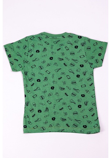 Erkek Çocuk Tshirt Baskılı A29 Yeşil