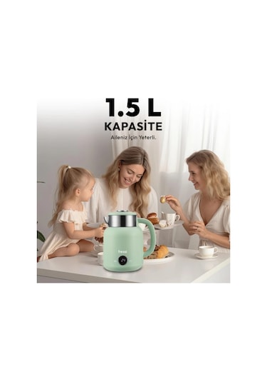 Fressi KT-01 1.5 L Elektrikli Su Isıtıcı Su Yeşili (İthalatçı Garantili)