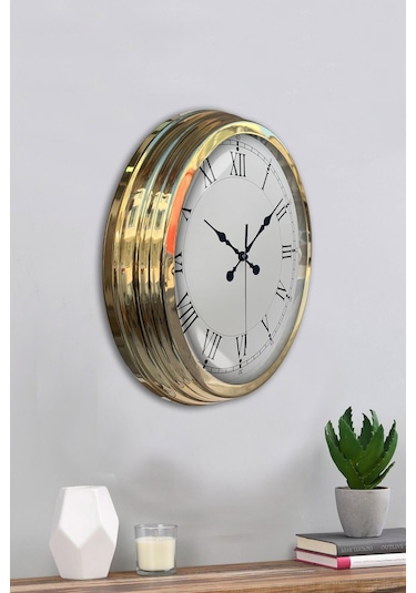 Zentime 40 Cm Gold Lüks Dekoratif Duvar Saati çok Renkli
