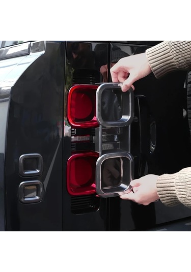 Xuweiwei 6pcs Tail Light Black Land Rover Defender 110 90 2020 2025 Araç Arka Lamba Stop Işık Geri Vites Lamba Kapağı Aksesuar