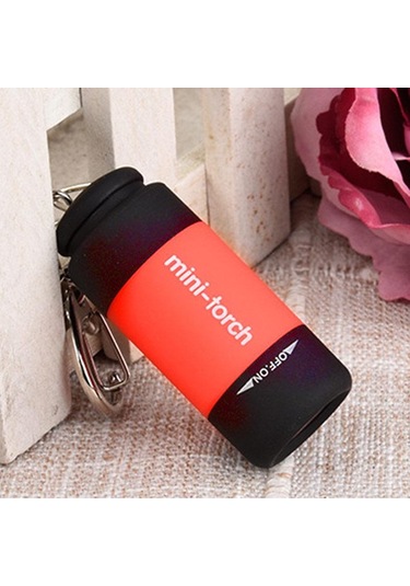 Kırmızı 1 Adet Açık Spor Kamp Su Geçirmez Mini Led Işık Usb Şarj Edilebilir El Feneri Lambası C Şarj Fener & Kafa Lambası 56561933 Kırmızı