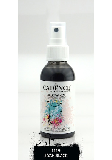 1119 Siyah Sprey Kumaş Boyası