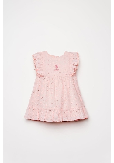 U.S. Polo Assn. U.s. Polo Assn Kız Bebek Elbise Pembe-2787