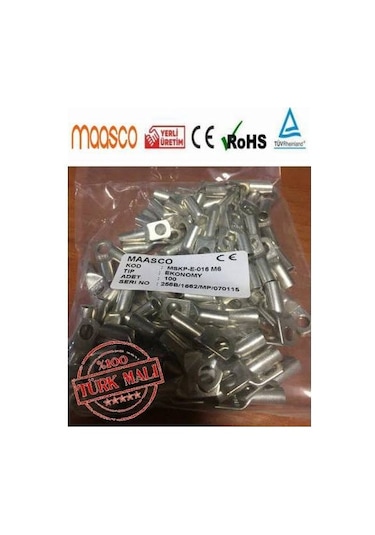 Maasco Skp Bakir Kablo Pabucu 25Mm M10 (100 Adet)