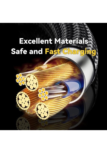 Pazly Esger 2m Dirsek 7a 100w Usb-a Tip-c Şarj Kablosu, Ergonomik, Dijital Ekran, Hızlı Şarj