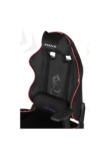 Rio Balerion Terletmez Kadife Kumaş Siyah Gaming Oyuncu Koltuğu - 25 Siyah