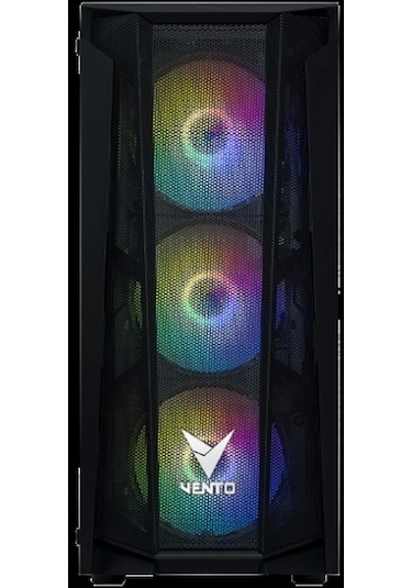 Vento VG15FE 650W Mid Tower Oyuncu Bilgisayar Kasası Siyah