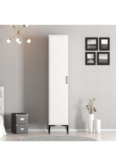Variant Kumsal 1 Kapılı S Gardrop - Beyaz / Beyaz