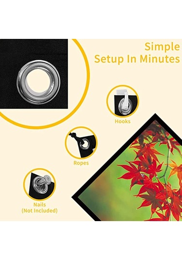 Liangmei 100 İnç Basit Katlanabilir Projeksiyon Ekranı 100 İnç