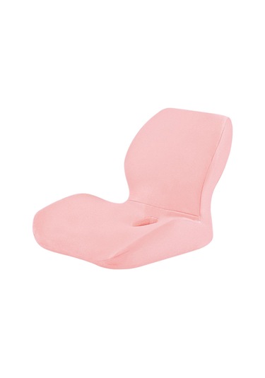 Suntek Bel Destek Yastığı Ergonomik Sandalye Sırt Yurt Oturma Pembe