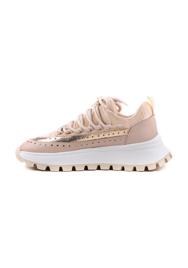 Stato Regina Kalın Tabanlı Şık Günlük Kadın Sneaker Bej