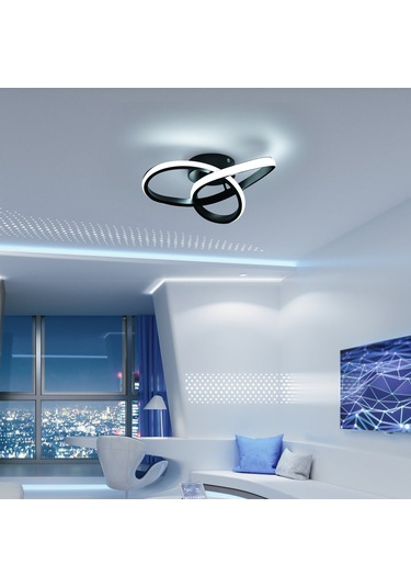 Neoglint Kavisli Tasarım Led Tavan Işık Koridor Işıkları Siyah Siyah