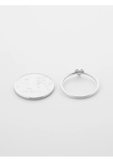 Sılverme 925 Ayar Gümüş A Harfli Kalp Gümüş Yüzük 331843750 Gri