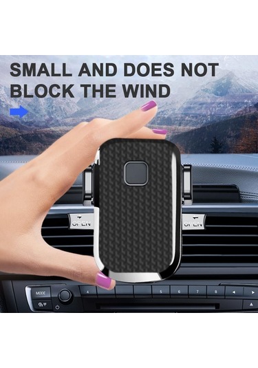 Seametal Araba Hava Çıkışı Telefon Tutucu Klip Dönebilen Cep Telefonu Montaj Braketi Kanca İle Çok Fonksiyonlu Kaymaz Tutucu Standı
