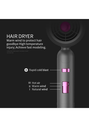 Elektrikli Saç Kurutma Makinesi Katlanır Yüksek Güçlü Ev Tipi Kuaför Sıcak Ve So