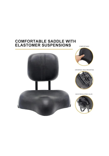 Arkalıklı Bisiklet Sele Koltuğu Sırt Desteği İle Bisiklet Üç Tekerlekli Bisiklet Selesi Ayarlamalı