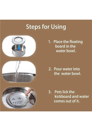 Jıalan 3l Paslanmaz Çelik Köpek Yüzen Kase, Hiçbir Dökülme