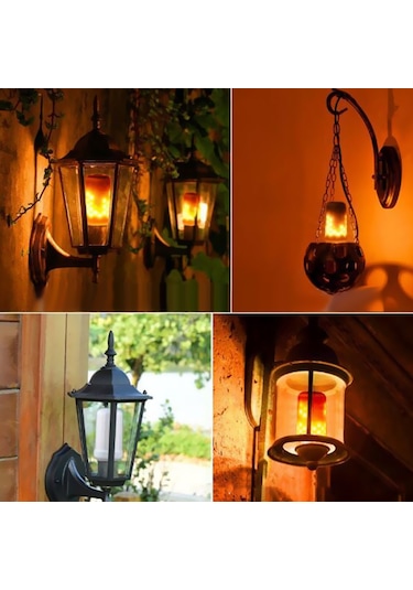 Youtek Led Alev Işık Ampülü, 3 Işık Modu Tatlı Alev, Sürekli Parlak, Soluklanma , Doğal Alev Simülasyonu, Dekoratif Işık Kaynağı, Ev/bar/parti Dekorasyonu