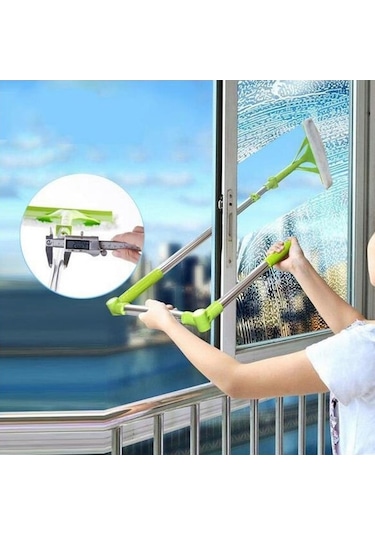 Trendooze Yüksek Yıkama Yeni Windows Toz Temizleyici Temizleme Teleskopik Sünger Paspas Katlı Fırçası Fırça Çoklu Cam İx Yeşil