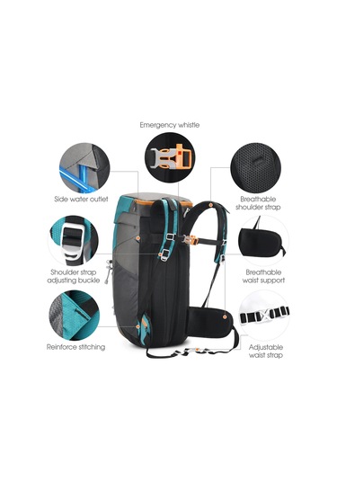 Weikani-40 L Büyük Kapasiteli Hafif Yalıtımlı Nemlendirme Sırt,siyah