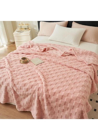 Pembe Yatak Battaniyeleri Yumuşak Rahat Rahat Katı Siyah Kadife Atmak Battaniye Kanepe Taşınabilir Seyahat Flanel Battaniye Kapağı 100 150cm