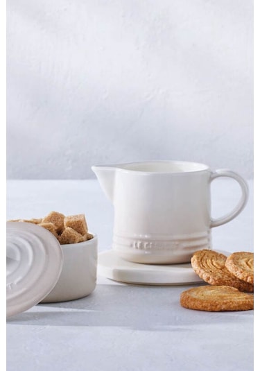 Le Creuset Seramik Sütlük Ve Şekerlik Seti Cezveler Krem 2