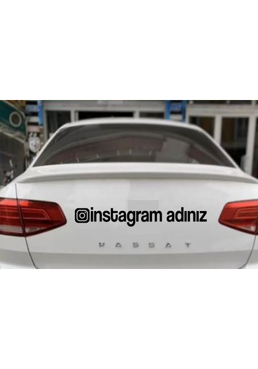 Kişiye Özel İnstagram Adresi Sticker - İnstagram Sosyal Medya Sticker - Araba Oto Motosiklet Karavan Sticker 00062 12 Cm