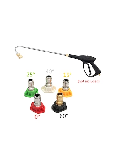Reedark Yüksek Basınçlı Nozzle Seti - 4000 Psı'ye Kadar, 5'li Hızlı Bağlantı Uçları