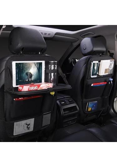 Dashanshop Red Gıonee Katlanır Tablet Tutuculu Çok Cepli Araç Koltuğu Organizeri