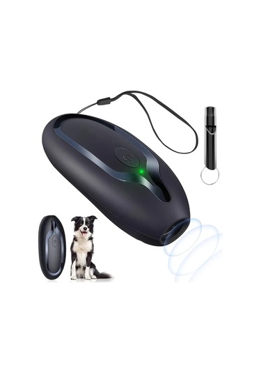 Willowhaven Siyah Taşınabilir Şarj Edilebilir Ultrasonik Köpek Havlama Önleyici Cihaz