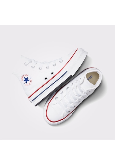 Converse Chuck Taylor All Star Eva Lift Canvas Platform Çocuk Beyaz Sneaker Düz 372860c Beyaz