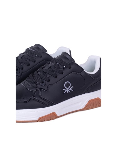 Benetton 11219 Erkek Günlük Sneaker Ayakkabı Siyah Beyaz Siyah Beyaz Siyah - Beyaz