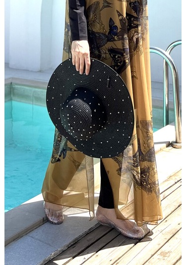 Remsa Taşlı Hasır Şapka Rş-96 Siyah Siyah