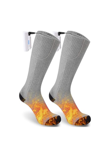 Maiyame Şarj Edilebilir Isıtmalı Çorap - 3 Seviyeli Ayarlanabilir Sıcaklık, Hızlı Isınma Çok Renkli