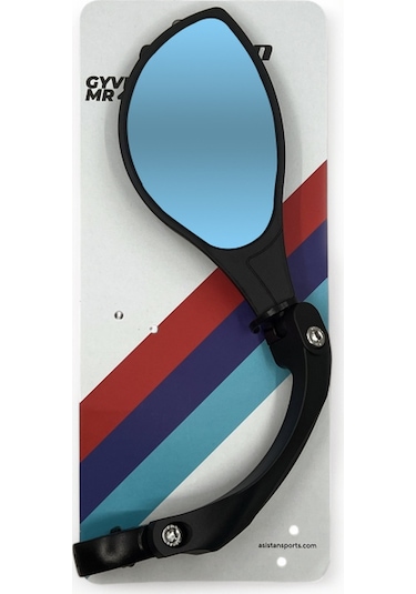 Asistan Gyver Mr400 Mavi Lens Bisiklet Gidon Aynası Sol