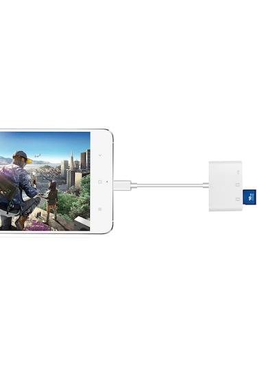 5232 Usb Type C To Sd Microsd Tf Kart Okuyucu Çevirici Dönüştürücü Adaptör