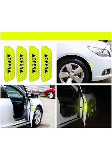 Mavi 10/4 Adet/takım Araba Açık Yansıtıcı Bant Uyarı Işareti Yansıtıcı Açık Bisiklet Dış Araba Kapı Çıkartmalar Dıy, Seçenekler: 9.3 2.5cm