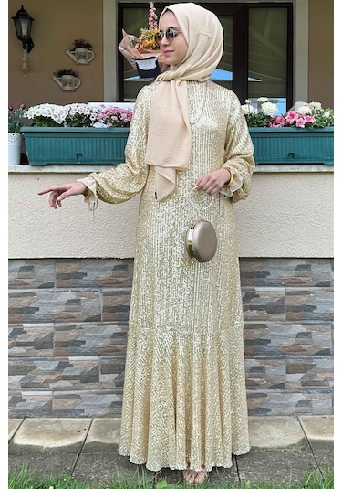 Pırıl Gold Elbise Sarı