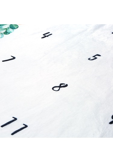 Neevoyu Bebekler İçin Aylık Gelişim İzleyici Flannel Battaniye - Fotoğraf Çekim Dekoru Unicorn Desenli Çok Renkli